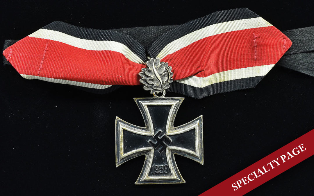 RARE WWII GERMAN KNIGHT’S CROSS OF THE IRON CROSS  BY JUNCKER WITH OAK LEAVES.