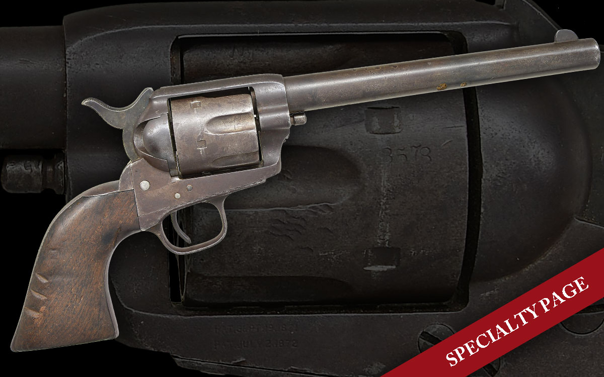 POSSIBLE INDIAN CAPTURED EARLY AINSWORTH COLT SINGLE ACTION, SN# 3578.