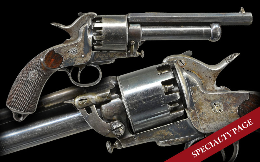 OUTSTANDING CONFEDERATE LEMAT SECOND MODEL GRAPESHOT REVOLVER.