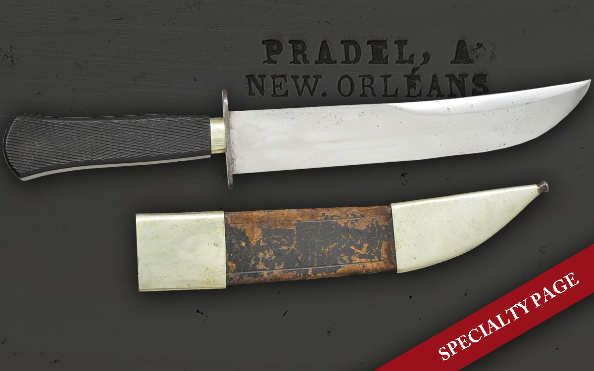 EXEMPLARY PRADEL, NEW ORLEANS BOWIE KNIFE.