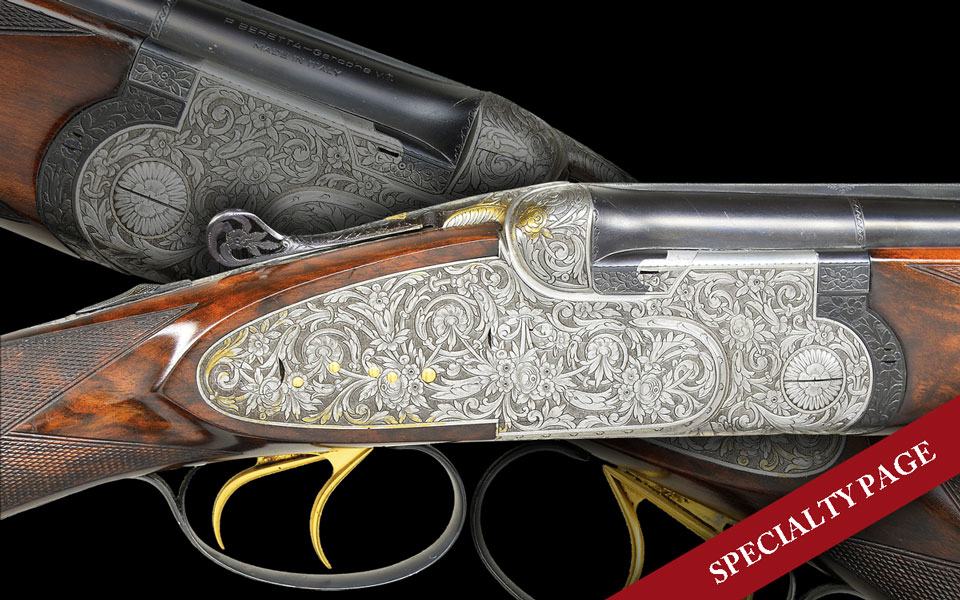 FINE CONDITION BERETTA SO-3EELL SIDELOCK DOUBLE TRIGGER O/U GAME GUN MASTER ENGRAVED BY G. UBERTI