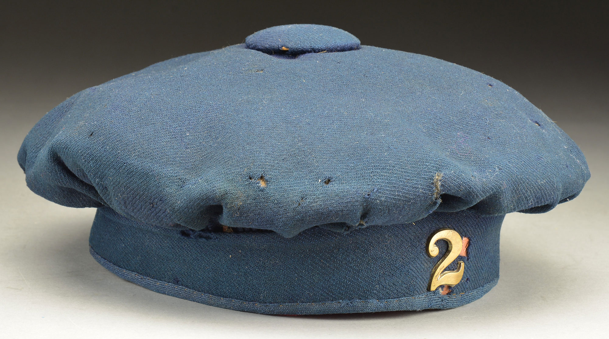 CIVIL WAR NAVAL CAP WITH ATTACHED ID TAG