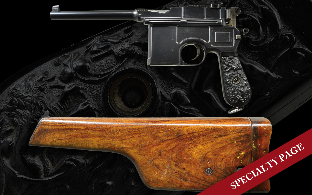HIGH CONDITION MAUSER C96, EARLY PREWAR COMMERCIAL, ANGEL GRIPS, FACTORY MATCHING STOCK