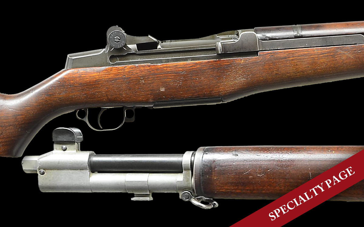EXTREMELY DESIREABLE U.S. SPRINGFIELD M1 “GAS TRAP” GARAND SEMI-AUTO MILITARY RIFLE