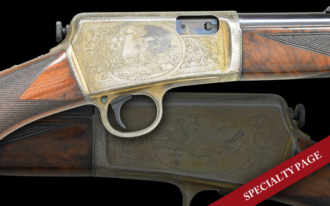 WINCHESTER 1903 ULRICH ENGRAVED SILVER FINISHED DELUXE SELF LOADING RIFLE. Cal. 22 Win. Auto