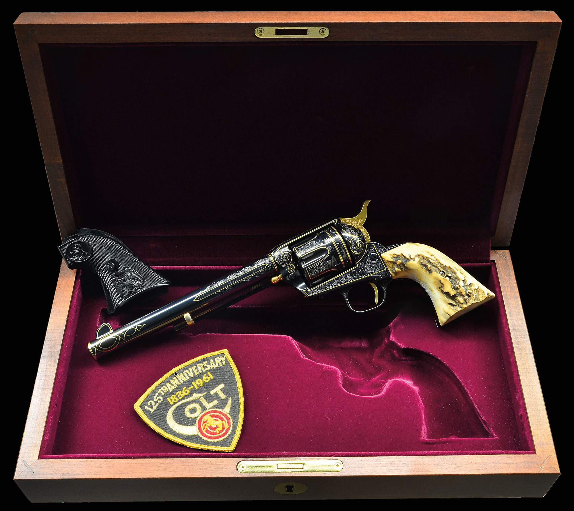 COLT 125TH ANNIVERSARY FLANNERY ENGRAVED 2ND GEN SAA REVOLVER.