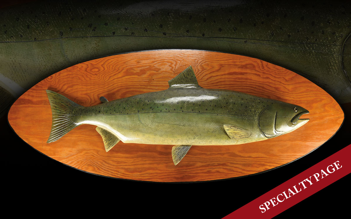 LARGE ATLANTIC SALMON TROPHY MOUNT BY LAWRENCE IRVINE