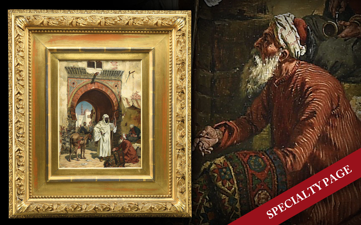 ALBERT JOSEPH FRANKE (German, 1860-1924) THE ORIENTAL RUG MERCHANT