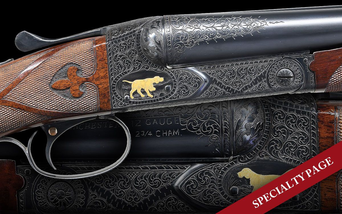 WINCHESTER MODEL 21 GRAND AMERICAN UPGRADE 4 BARREL SET WITH CASE AND LETTER