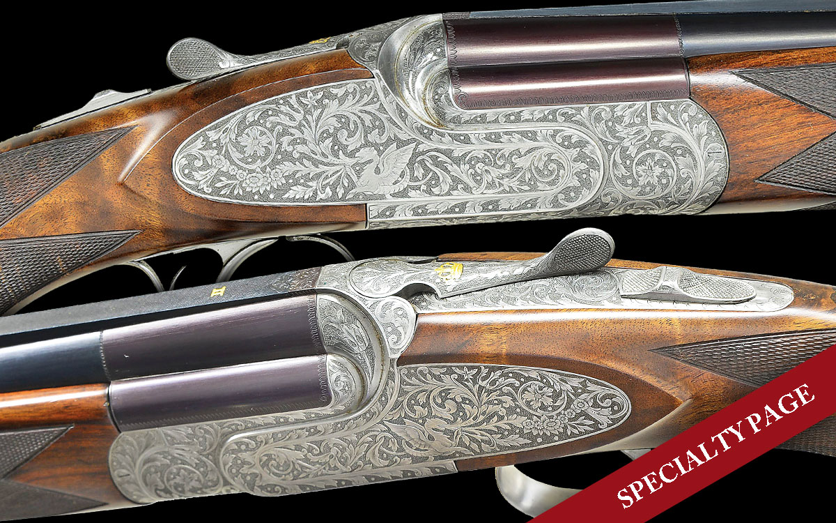 TOMASONI “RENAISSANCE” ENGRAVED FAMARS EXCALIBUR SPORTING DELUXE O/U SHOTGUN WITH EXTRA BARRELS, AND TRIGGER GROUP