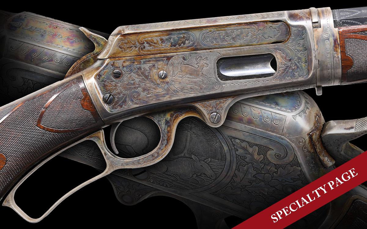 ONE OF THE FINEST KNOWN ENGRAVED SPECIAL ORDER DELUXE TAKEDOWN MARLIN 1895 RIFLES IN EXISTENCE EX. WES ADAMS COLLECTION