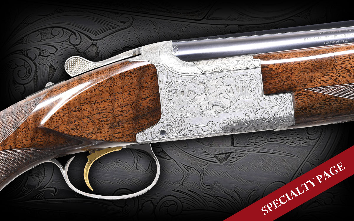 BAERTEN ENGRAVED DIANA GRADE BROWNING SUPERPOSED FIELD GUN WITH EXTRA SKEET BARRELS & CASE
