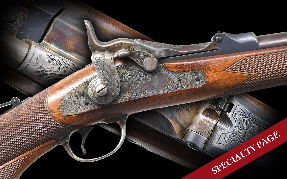 EXCEPTIONAL US SPRINGFIELD 1875 OFFICER’S MODEL 3RD TYPE TRAPDOOR RIFLE