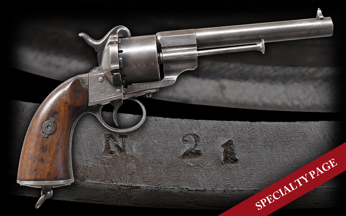 LOT 4253. RARE FRENCH MODEL 1858 NAVY REVOLVER