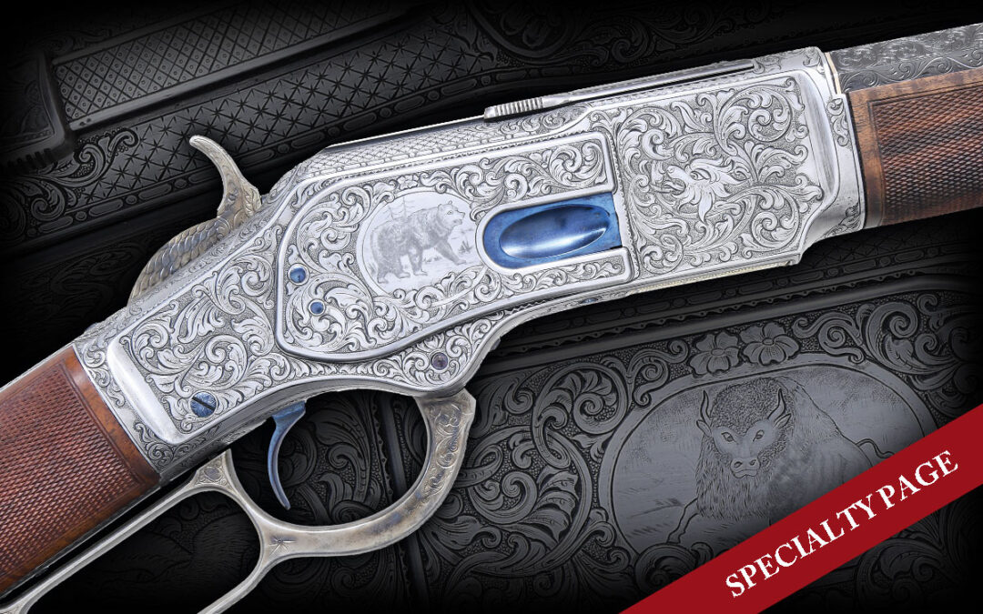 FEGA AWARD WINNING, A CELEBRATION OF MASTER ENGRAVERS OF THE LATE 1800s; WINCHESTER 1873 LEVER ACTION RIFLE BY MASTER ENGRAVER MIKE DUBBER