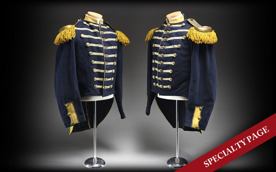 EARLY CIVIL WAR CONFEDERATE MILITIA UNIFORM COAT OFTEN IDENTIFIED TO THE STATE OF ALABAMA