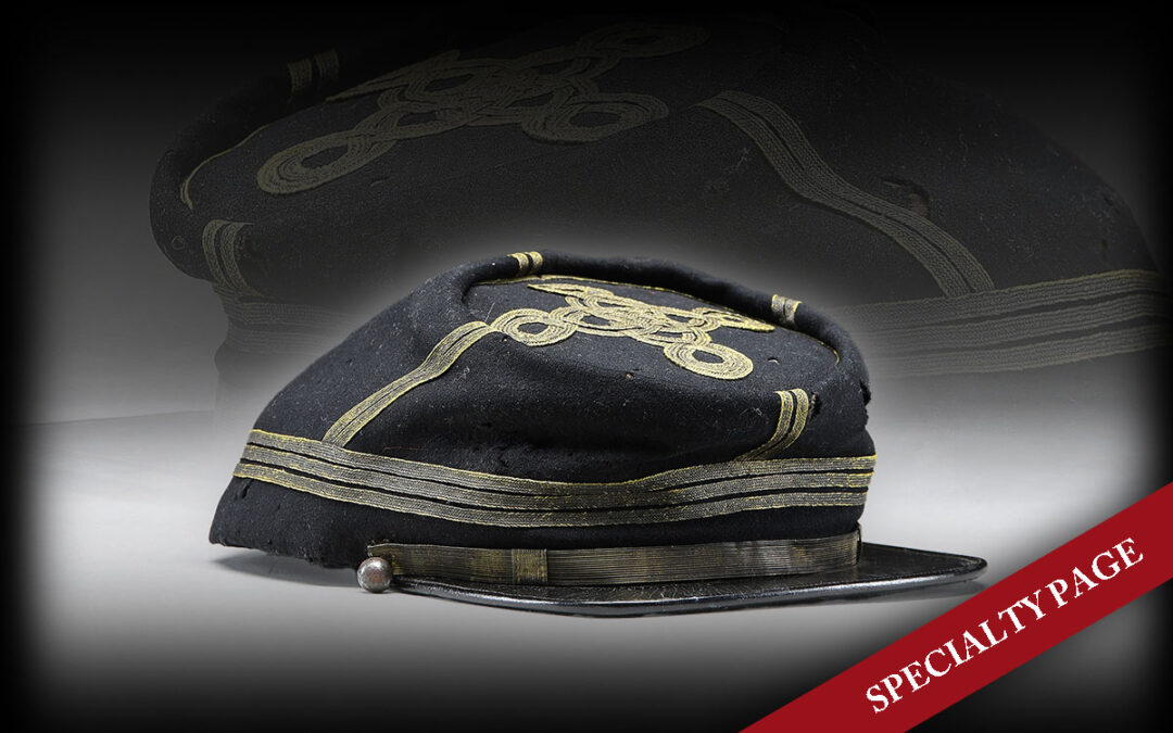RARE AND DESIRABLE CONFEDERATE MEDICAL OFFICER’S KEPI