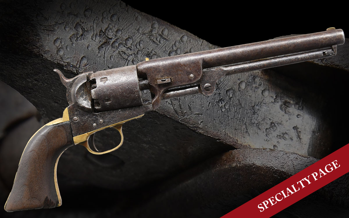 GEORGE TODD, AUSTIN MARKED NAVY REVOLVER