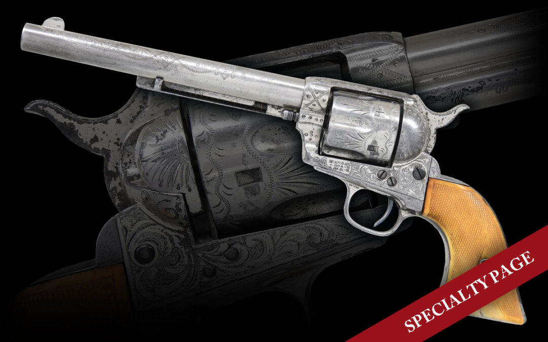 FINE & RARE OTTO BODENSTEIN ENGRAVED COLT SINGLE ACTION ARMY REVOLVER, 1881 WITH FACTORY LETTER