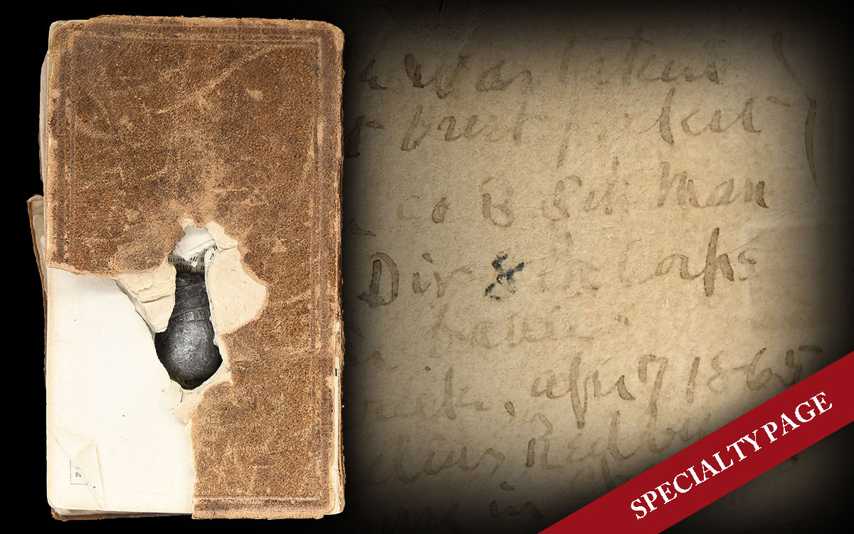 NEW TESTAMENT THAT SAVED THE LIFE OF SOLDIER AT BATTLE OF SAILOR’S CREEK, APRIL 7, 1865