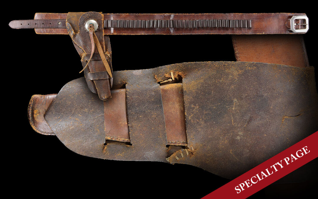 COWBOY STYLE TOOLED BELT & HOLSTER FOR COLT SAA
