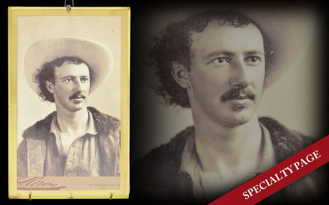 FINE SCARCE CABINET CARD PHOTO OF “CAPTAIN JACK” OMOHUNDRO