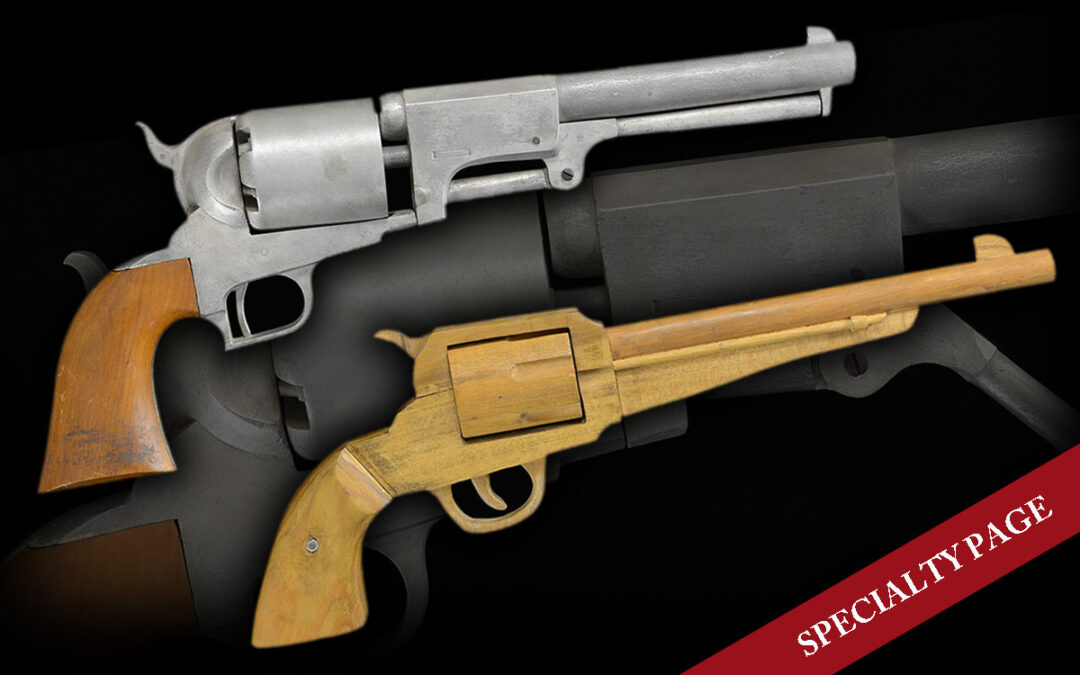 TWO LARGE MODEL REVOLVERS, COLT DRAGOON & REMINGTON ARMY