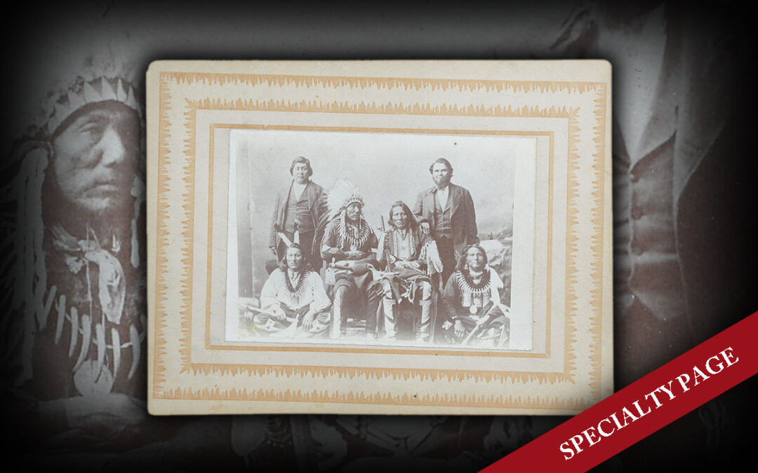 FINE PHOTOGRAPH OF “CHIEF WHITE EAGLE” & OTHER “PONCA CHIEFS”, CIRCA 1880