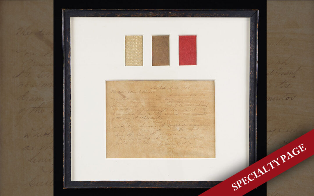 RARE MEMENTOS OF GENERAL GEORGE CUSTER FROM APPOMATTOX PRESENTED BY LIBBIE CUSTER