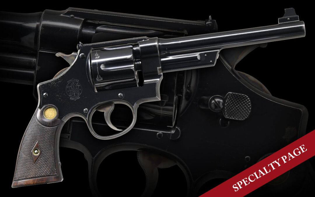 SPECIAL ORDER S&W TRIPLE LOCK TARGET REVOLVER IN HIGH ORIGINAL CONDITION