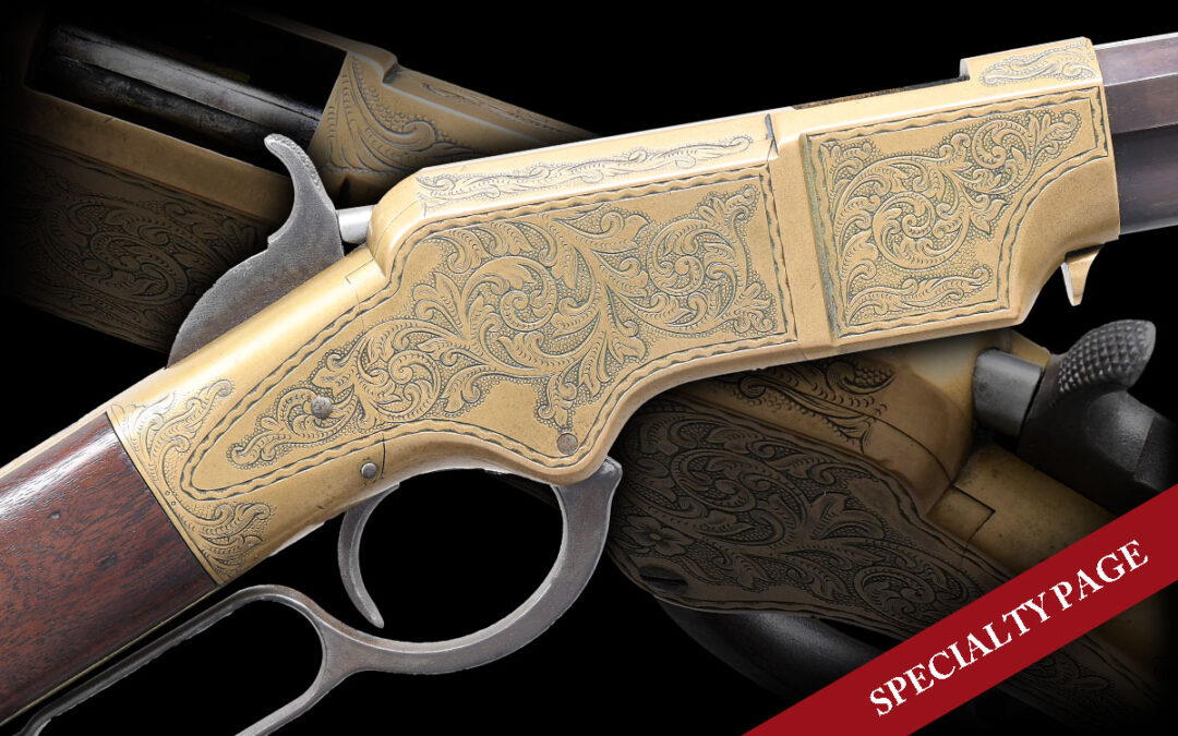 FACTORY SAMUEL HOGGSON ENGRAVED LATE MODEL HENRY RIFLE