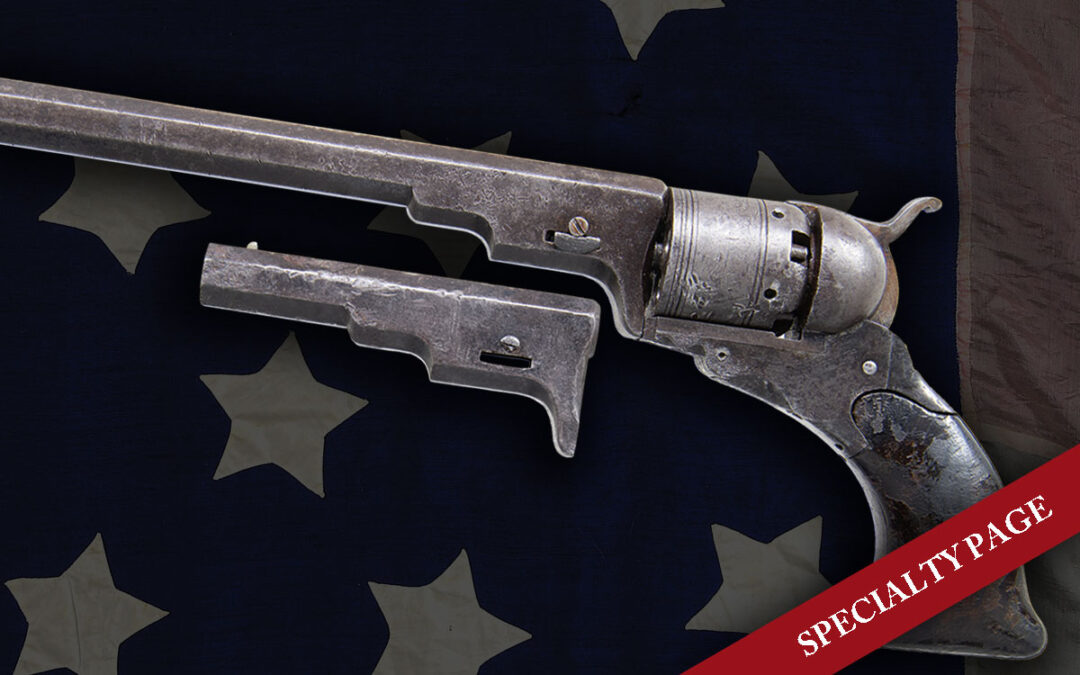 COLT TEXAS PATERSON REVOLVER, VERY RARE 2-BARREL SET