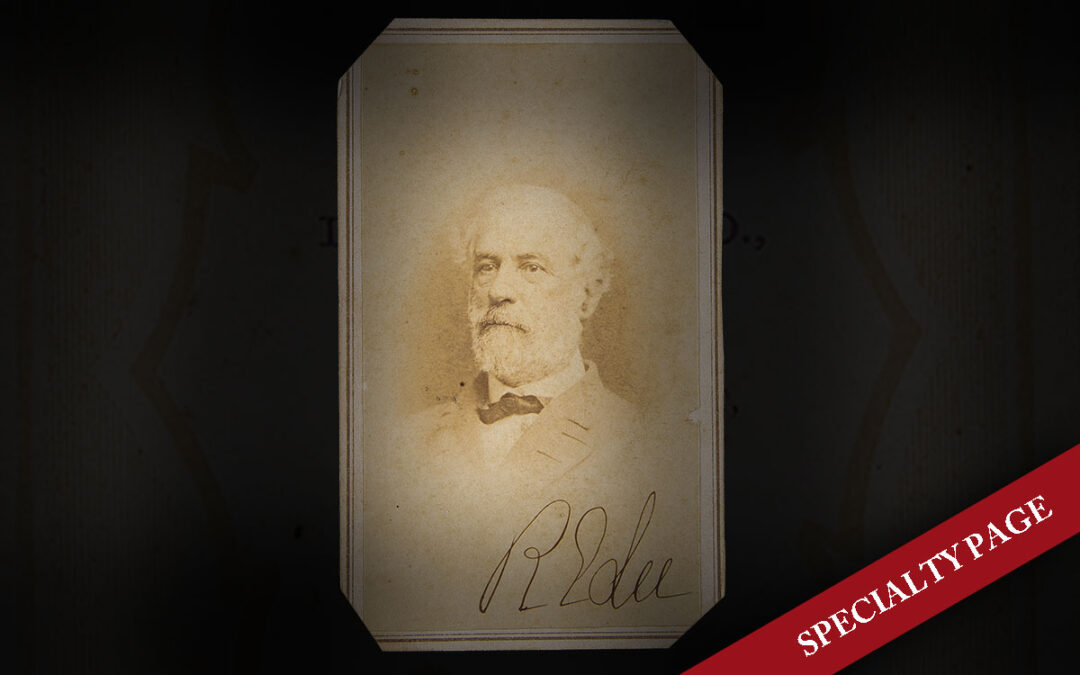 SIGNED ROBERT E LEE CDV IN UNIFORM.