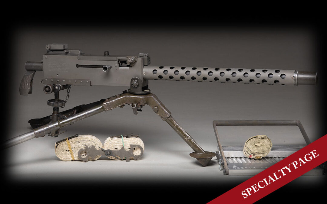 COMPLETE DLO BROWNING MODEL 1919A4 MACHINE GUN ON TRIPOD WITH LINKING MACHINE