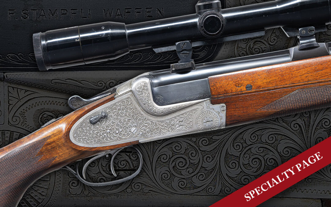 MERKEL 203 E SL DOUBLE SHOTGUN WITH EXTRA RIFLE/SHOTGUN BARRELS WITH SCOPE AND CASE
