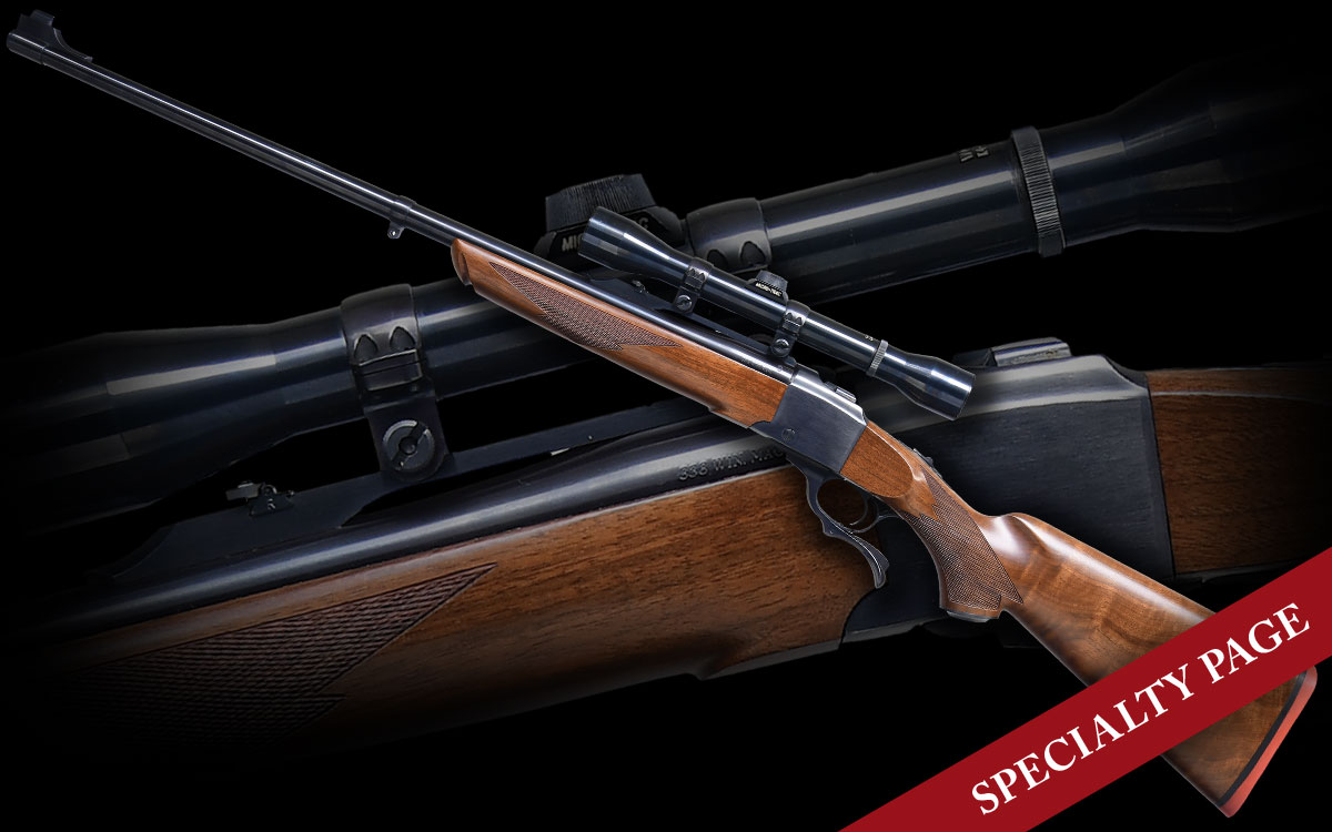 338 WIN MAG. RUGER NO. 1-S SINGLE SHOT RIFLE