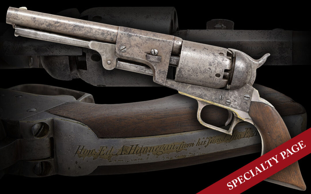RARE INSCRIBED WHITNEYVILLE HARTFORD COLT DRAGOON “TRANSITIONAL WALKER” REVOLVER