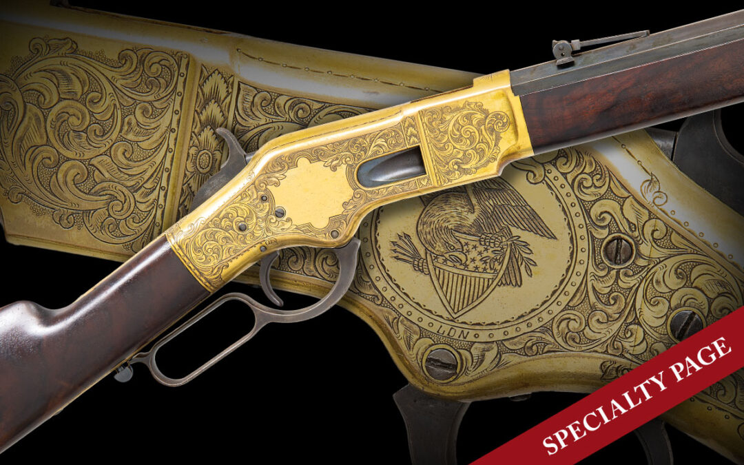 IMPRESSIVE CUSTOM EXTENDED BARREL & ENGRAVED EARLY 2ND MODEL 1866 WINCHESTER RIFLE EMULATING LOUIS NIMSCHKE