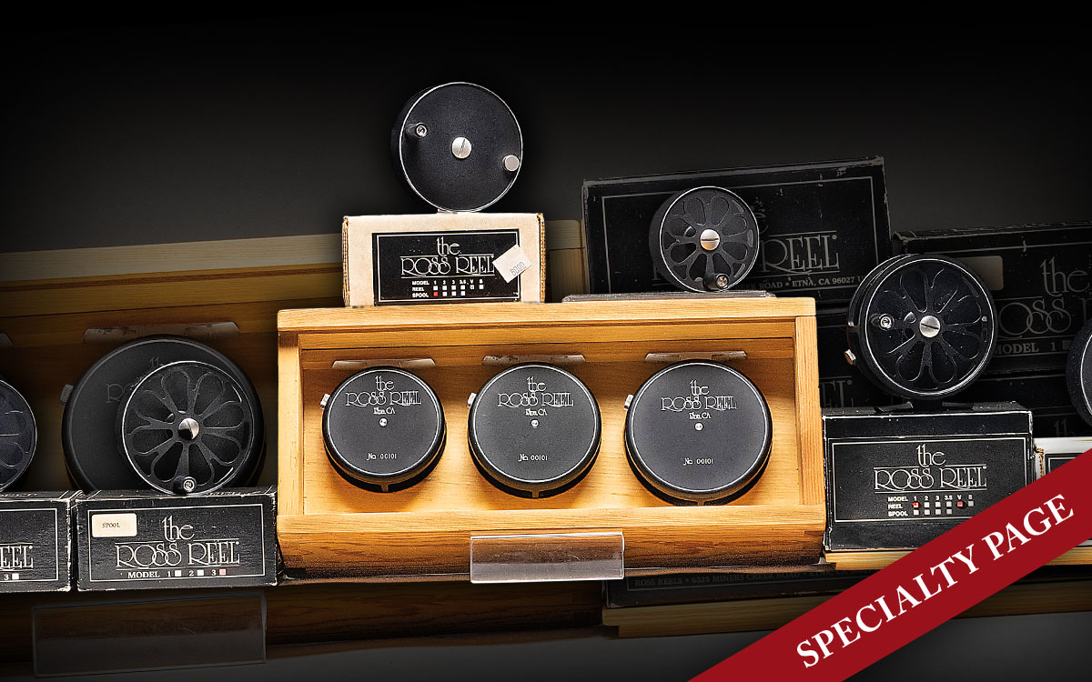 DESIREABLE EARLY ROSS “R SERIES” REELS WITH EXTRA SPOOLS