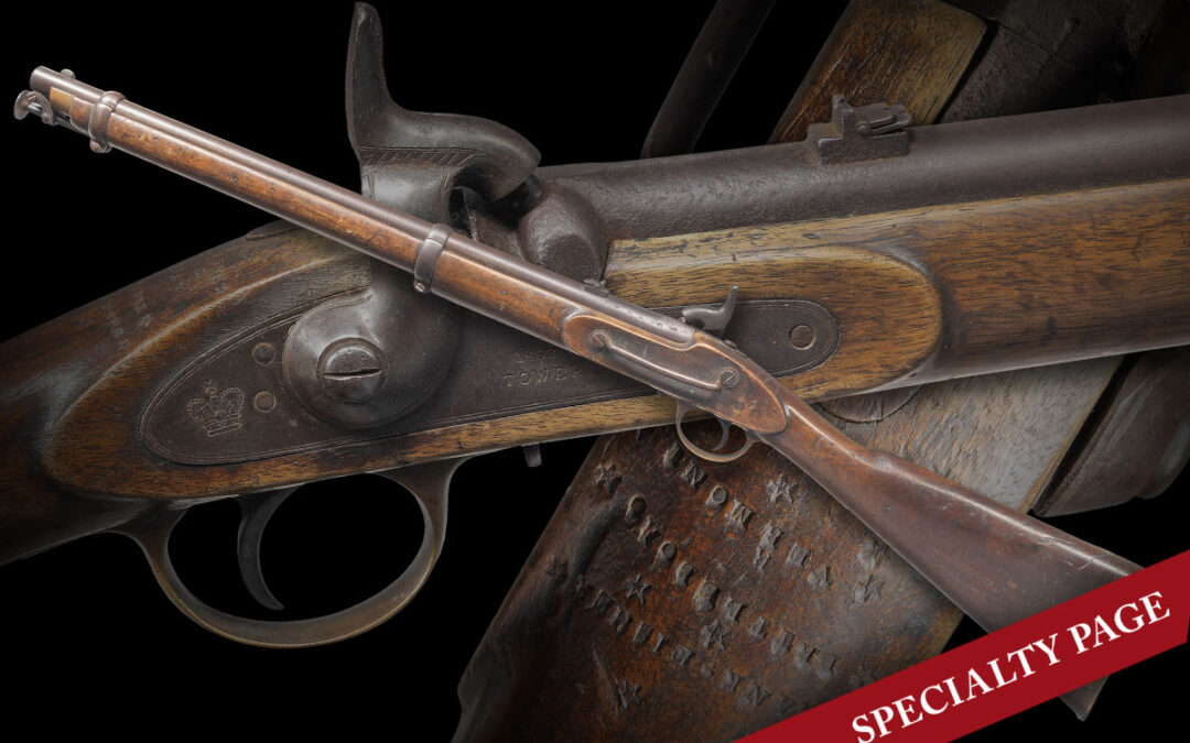 SCARCE CONFEDERATE BLOCKADE RUN “ANCHOR S” 1863 DATED 1856 ENFIELD CARBINE