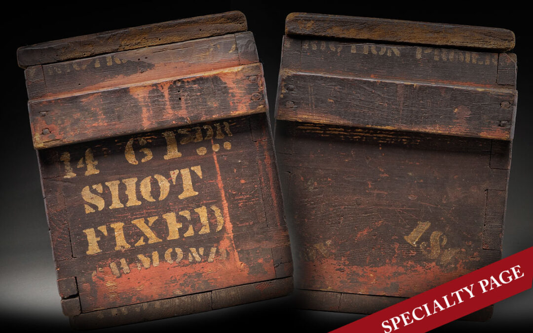 RARE 6 POUNDER RICHMOND ARMORY CONFEDERATE ARTILLERY AMMO CRATE