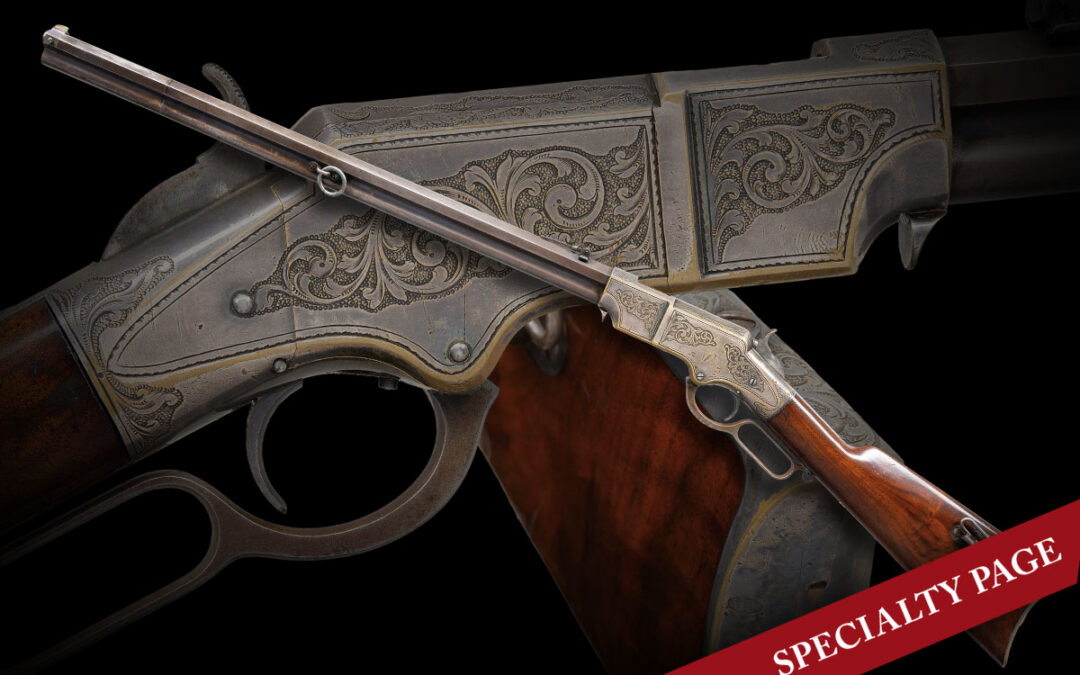 FINE DELUXE SAMUEL HOGGSON FACTORY ENGRAVED HENRY RIFLE