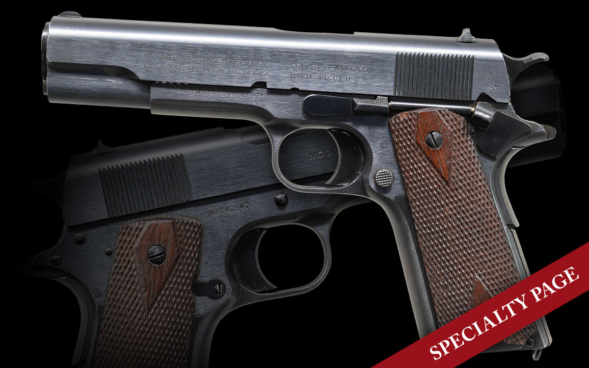 REMARKABLE, FEB. 1918 COLT 1911 U.S. ARMY SEMI AUTO PISTOL