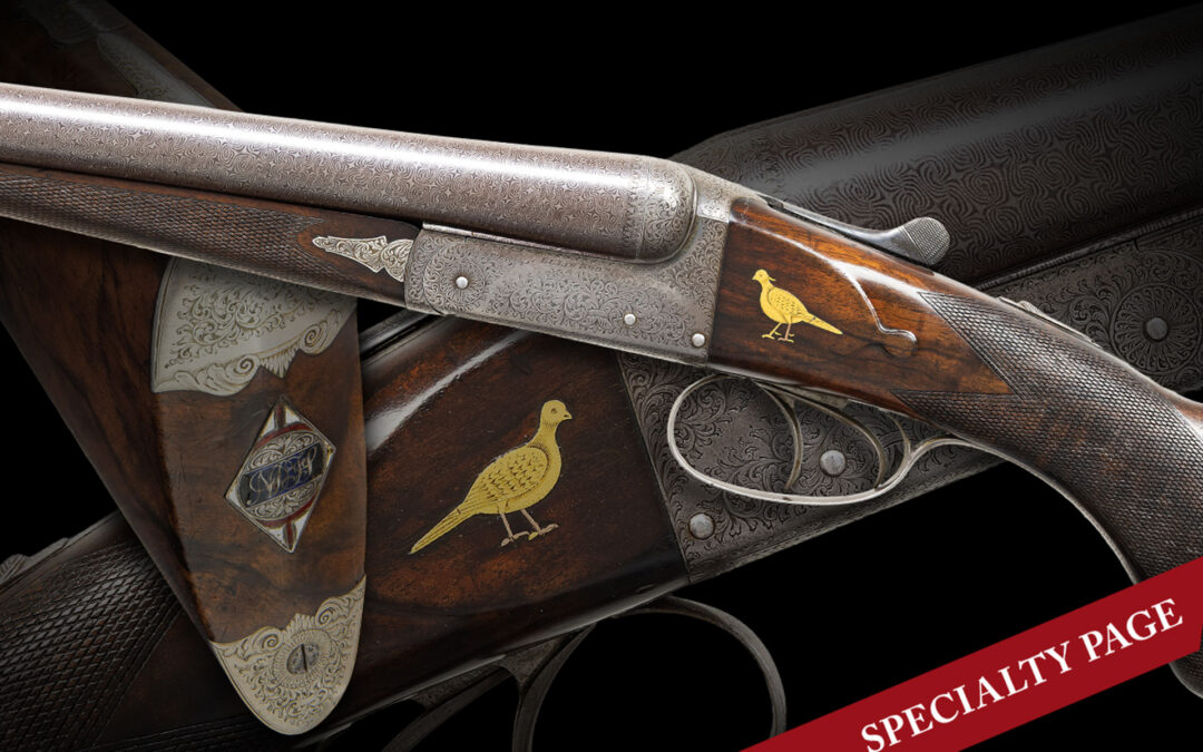 WICKED COOL PARALLEL BARREL BOXLOCK PIGEON GUN BY ELLIS BROS. WITH EXTENSIVE DECORATIVE INLAY