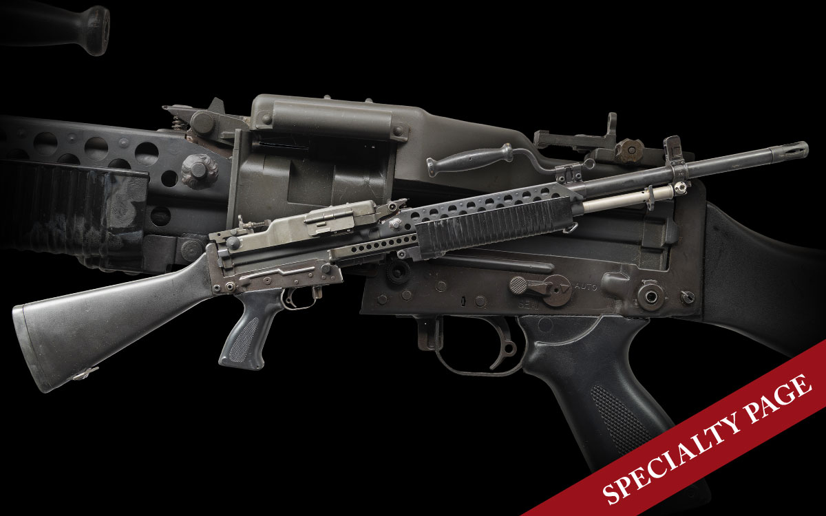 BEAUTIFUL, RARE FULLY TRANSFERABLE KNIGHTS ARMAMENT COMPANY STONER MODEL 63A BELT FEED MACHINE GUN