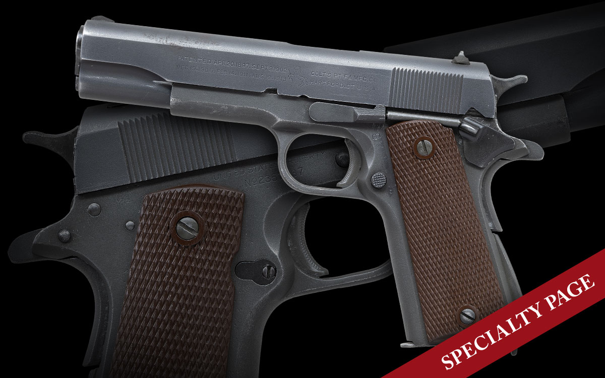 UNIQUELY JOHN S. BEGLEY STAMPED COLT 1911A1 FRAME AS ARSENAL REBUILT PISTOL WITH COLT LETTER
