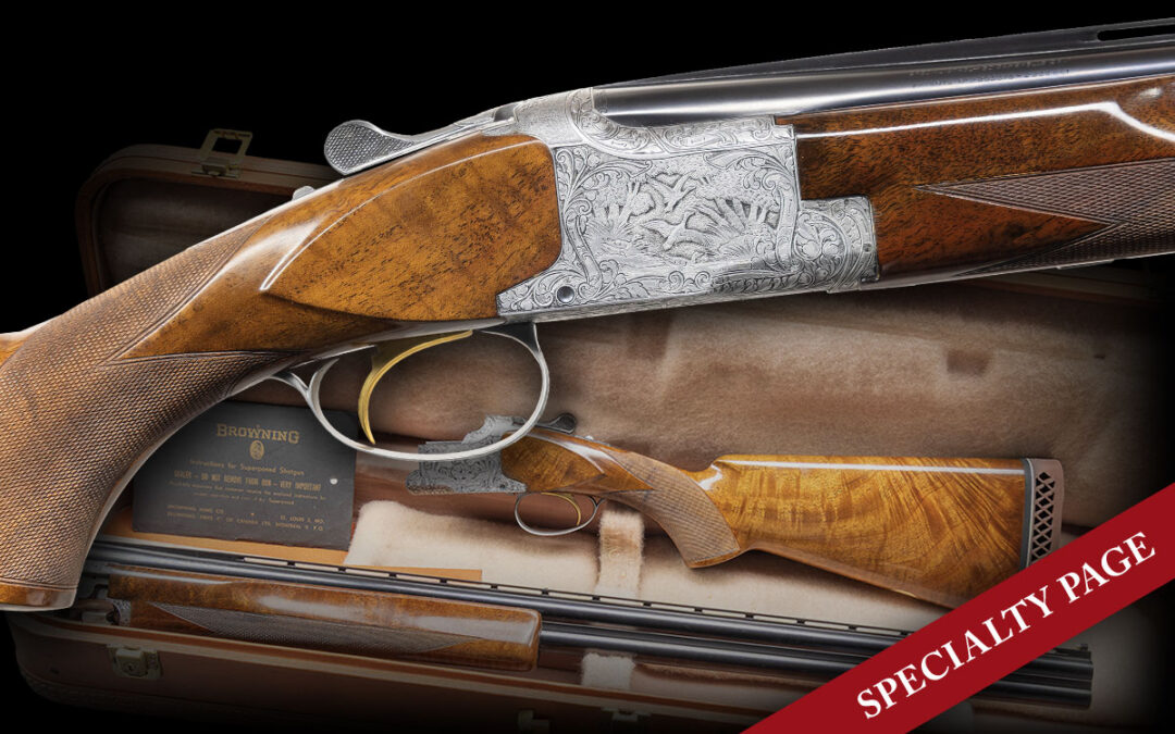 FINE COENEN ENGRAVED 20 GA. DIANA GRADE BROWNING SUPERPOSED SKEET GUN WITH CASE