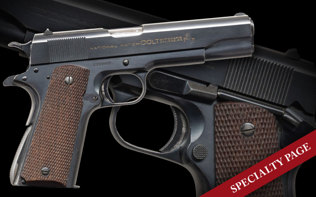VERY FINE, COLT PRE-WAR NATIONAL MATCH GOVERNMENT MODEL SEMI AUTO PISTOL