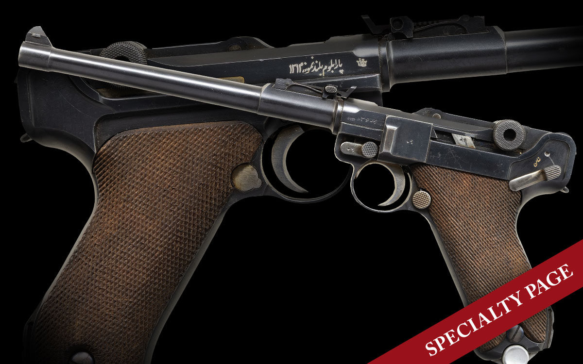 HIGH CONDITION MAUSER PERSIAN ARTILLERY LUGER RIG, WITH MATCHING MAGAZINE AND STOCK