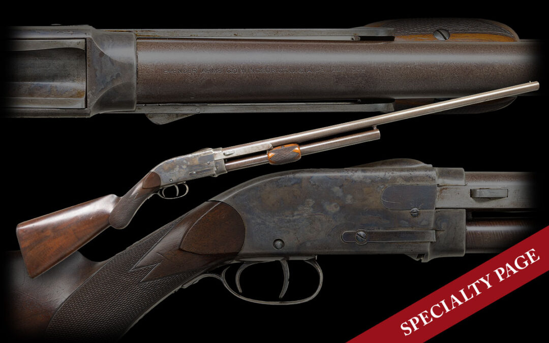VERY FINE SPENCER ARMS CO. M1882 SLIDE ACTION GRADE 2 SHOTGUN